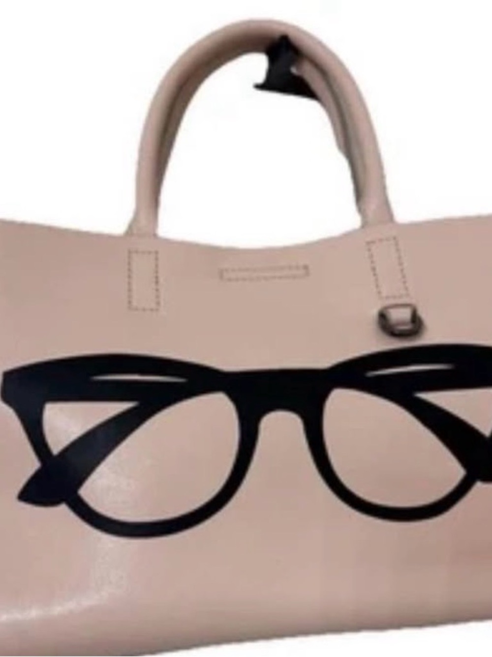 Banana Republic Pink Blush Tote with Black Eyeglasses Graphic